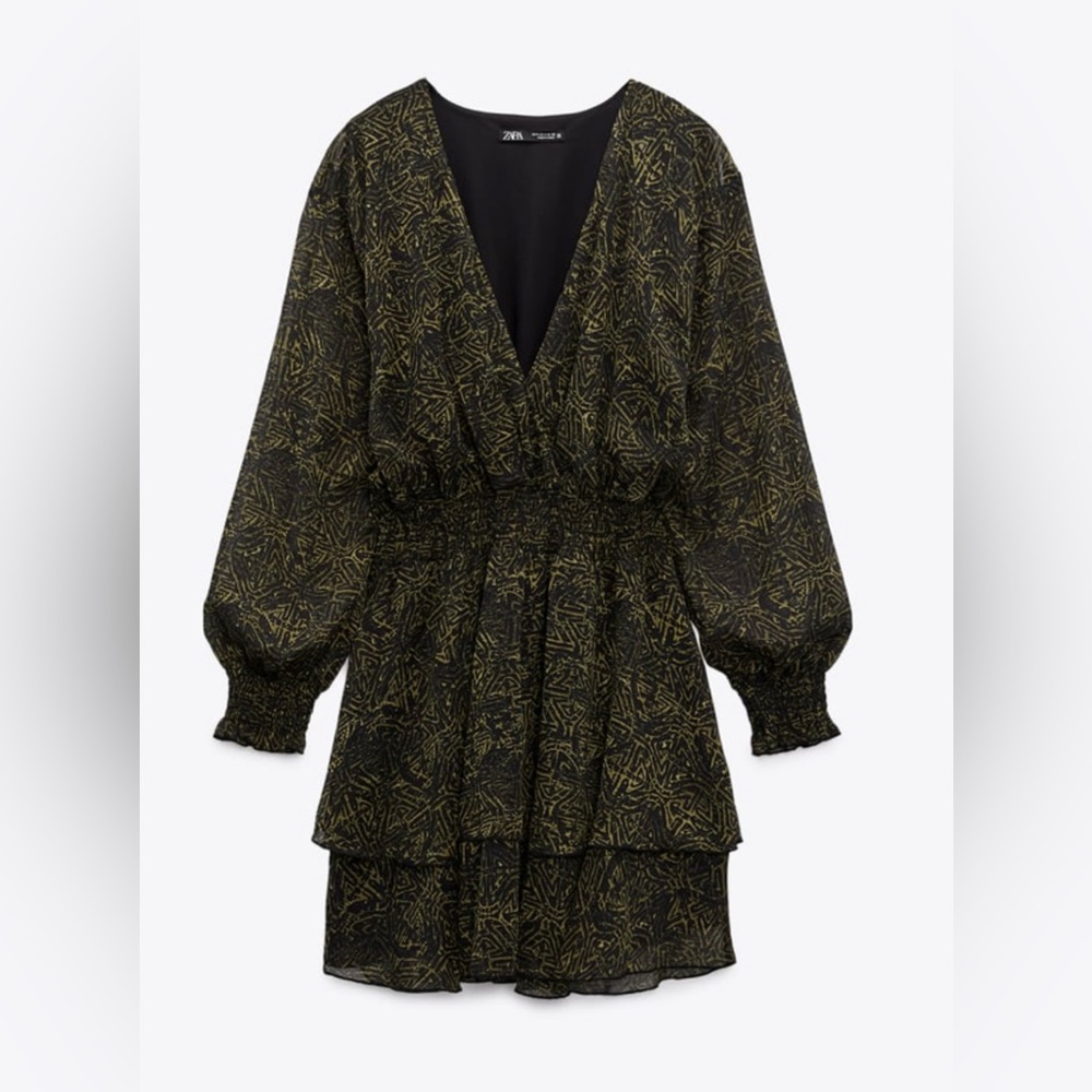 NWT ZARA Printed Mini Dress - XS
